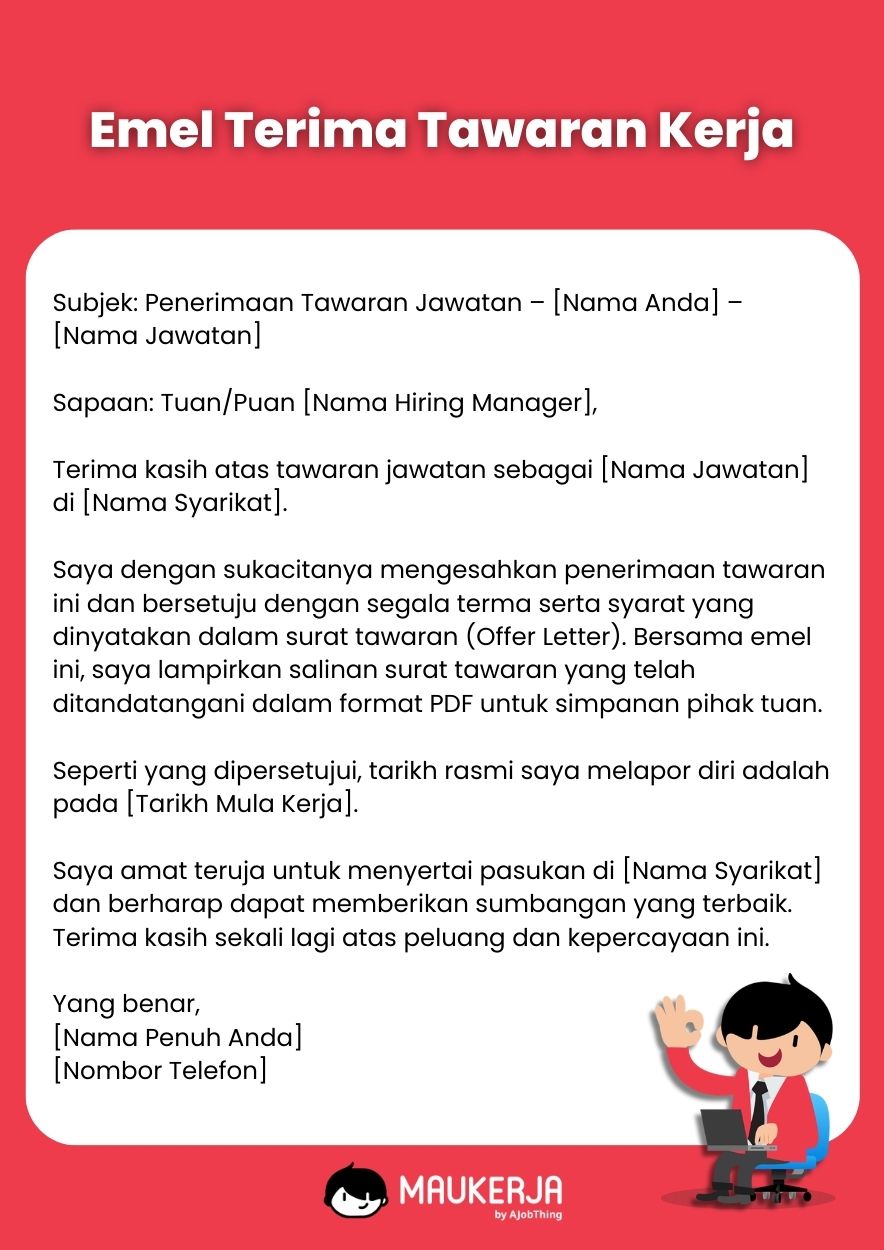 Emel Terima Tawaran Kerja